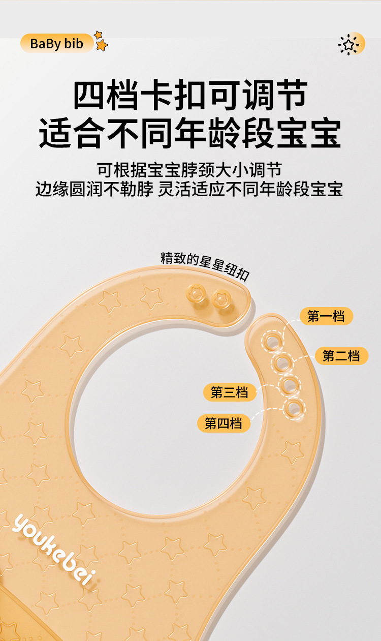 宝宝吃饭围兜硅胶防水婴幼儿食饭兜儿童喂饭口水搭围嘴巾防脏衣服详情7