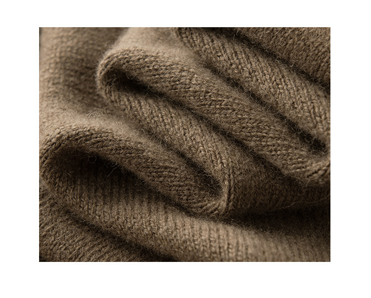 A stylish V-neck contrasting color wool cardigan with a simple and loose, fashionable knitted jacket for women in the autumn of 2024 pic 24