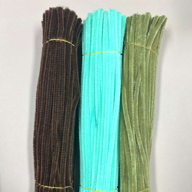 Wholesale of diy material kits for macaron-colored twisty rods, simulated plush and wool strips, folding rods, and twisty rod material flowers pic 11