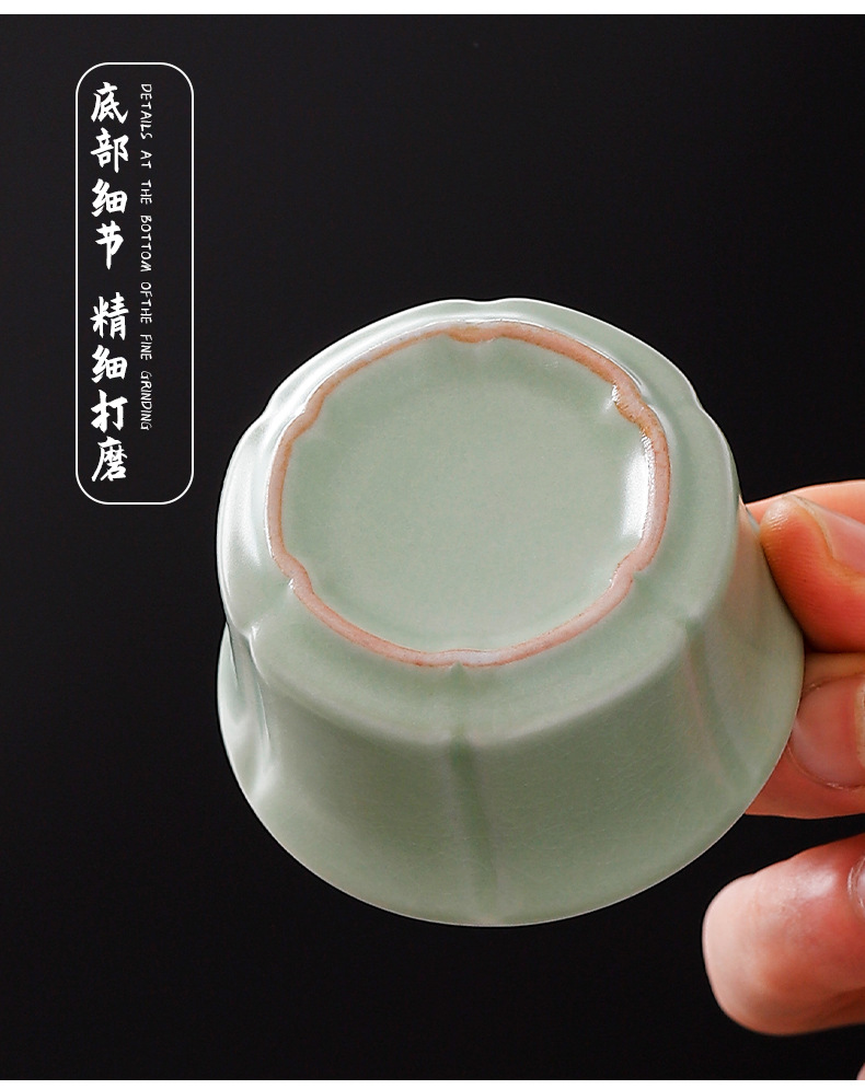 Ru Kiln Ge Kiln Gongfu tea sets, small tea cups, tea tasting cups, tea bowls, personal cups, home and office single cups, tea brewing cups pic 11