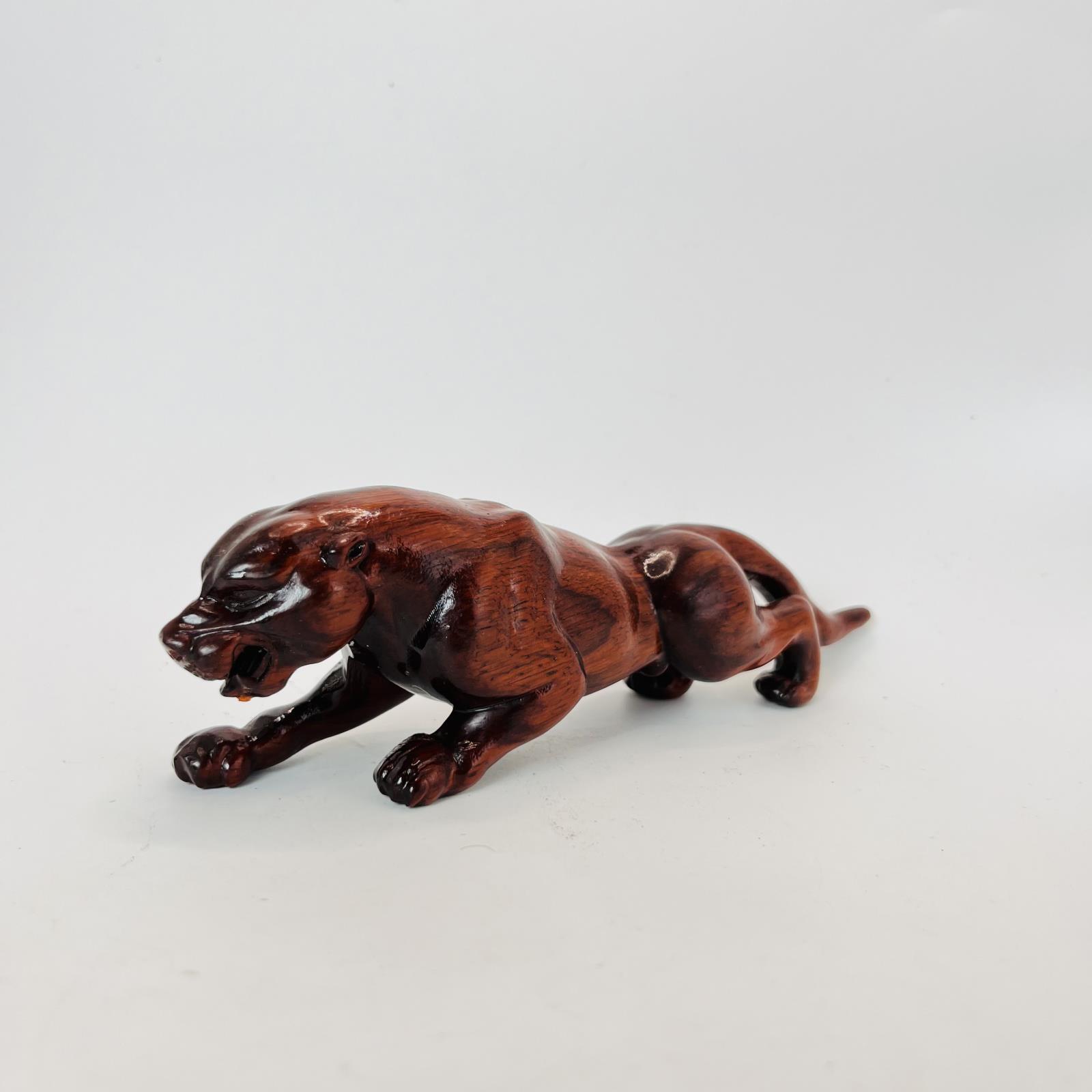一路豹发太行紫檀木雕刻根雕工艺品摆件手把玩件家居红木装饰品详情2