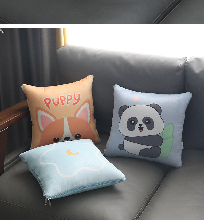Cartoon pillow, office pillow, quilt, two-in-one, two-in-one cushion, logo printed, multi-functional car sofa pic 15