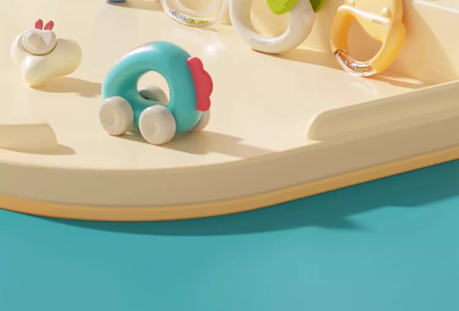 婴儿手摇铃玩具可咬磨牙棒0到3个月-1岁新生幼儿宝宝早教益智牙胶详情5