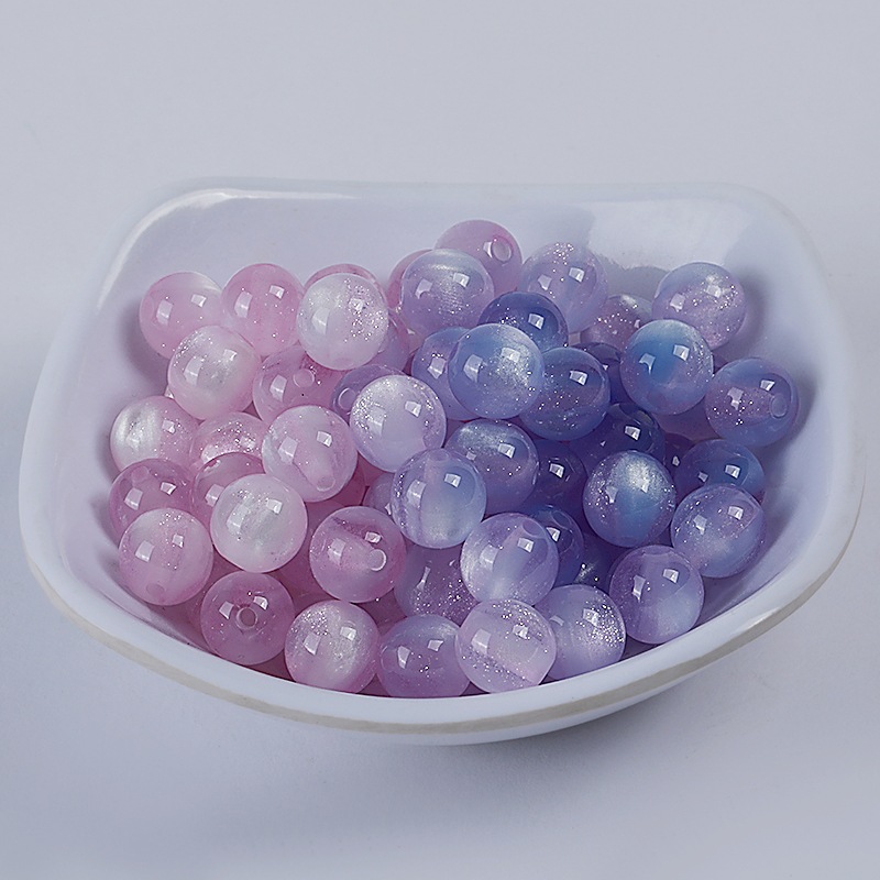 10/12mm光变珠子变色珠子树脂圆珠直孔散珠子diy手工手串项链材料详情13