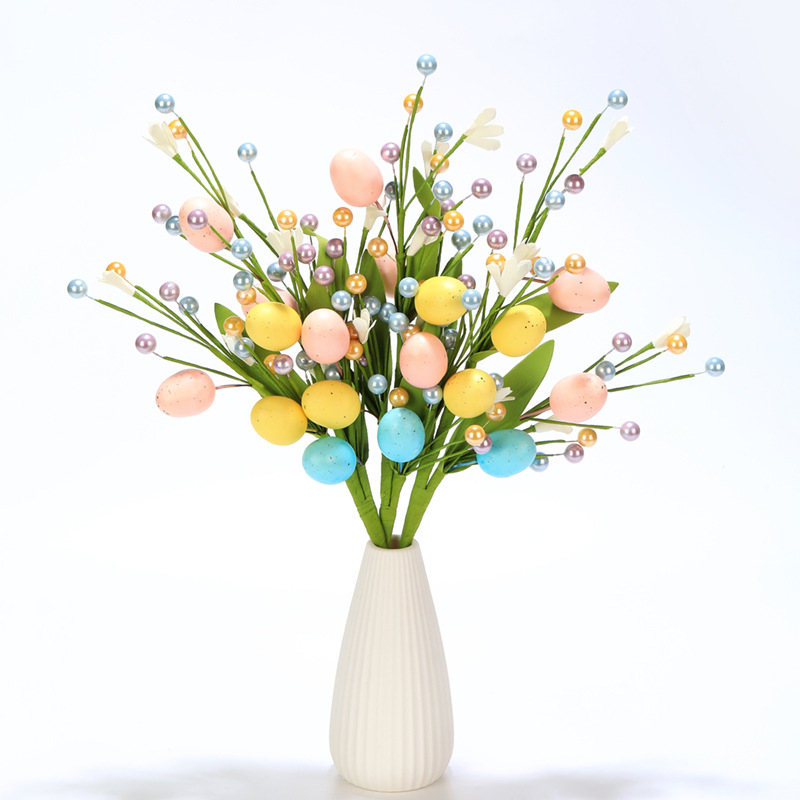2025复活节彩蛋仿真浆果插枝 春天家居装饰欧美风现代简约花摆件详情6