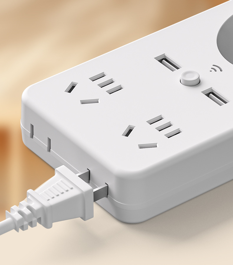 智能语音声控小夜灯带插座usb多功能插排家居LED柔光宿舍护眼台灯详情11