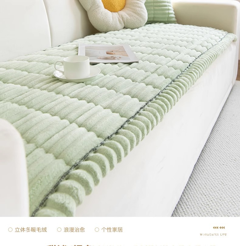 Corduroy sofa cushions for autumn and winter, new 2024 plush seat cushions, simple, modern, anti-slip furniture, leather sofa pic 36