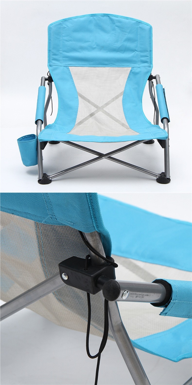 YEZHULIN户外休闲沙滩椅折叠椅定制便携式靠背矮脚沙滩椅定制详情8