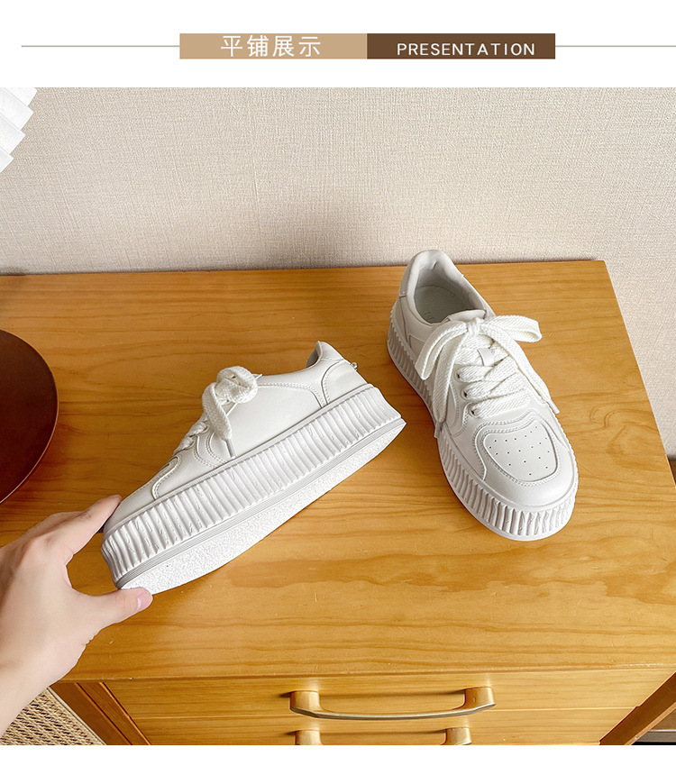 玛速主义2025春新款厚底增高小白鞋女休闲饼干圆头系带学院风板鞋详情20