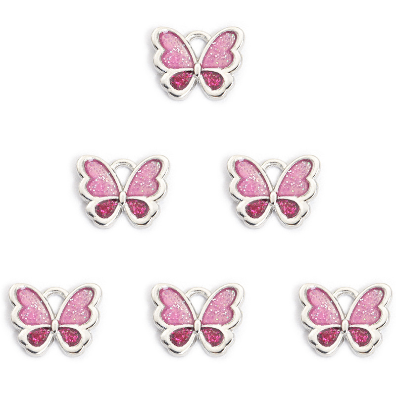 时尚炫彩蝴蝶滴油合金挂件 动物DIY饰品配件手链项链耳环吊坠配饰详情29