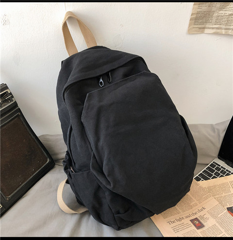 书包女ins风复古森系帆布双肩包日系原宿高中大学生简约百搭背包详情43