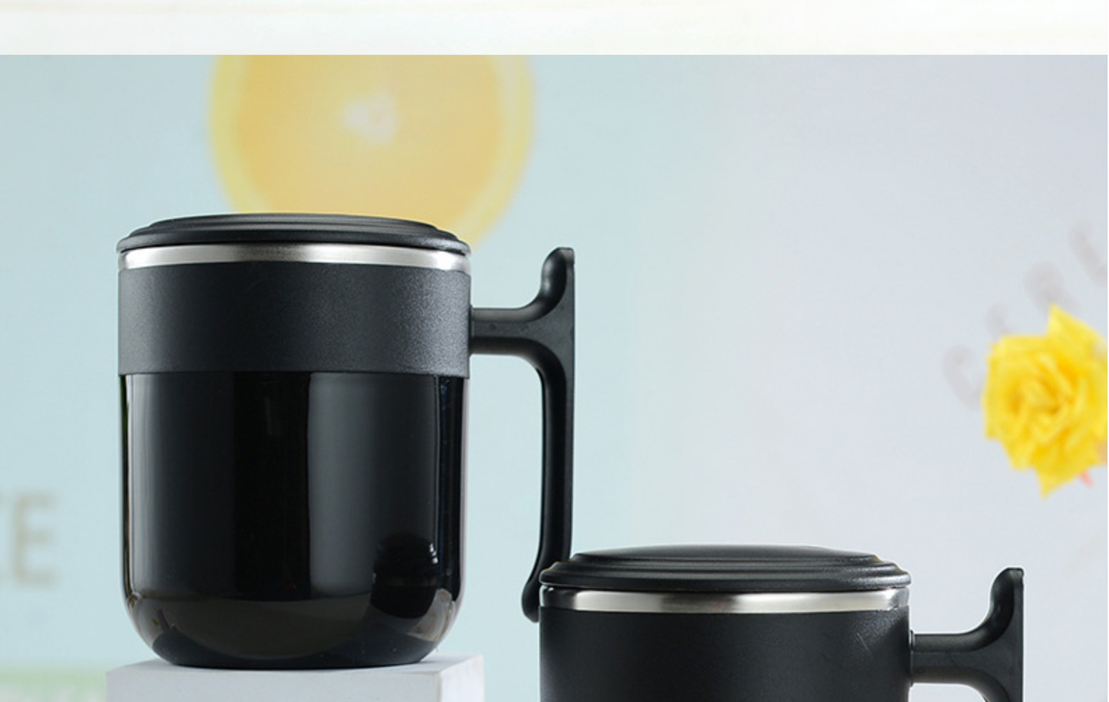 现代简约不锈钢双层隔热水杯高颜值咖啡杯带手柄家用礼品跨境货源详情20