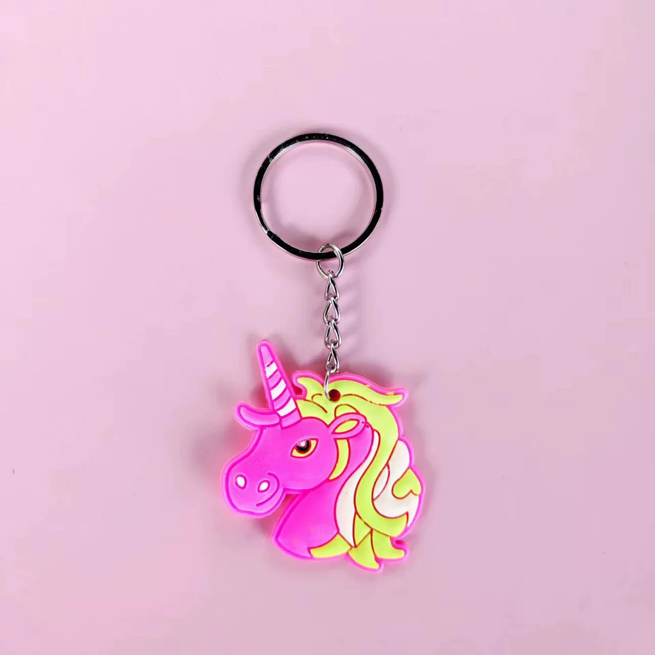 跨境新款亚马逊欧美独角兽钥匙扣派对礼品儿童饰品PVC软胶钥匙链详情24