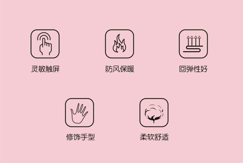 情侣款保暖手套男女秋冬季触屏开车电动车骑行防滑玩雪防寒运动L2详情4