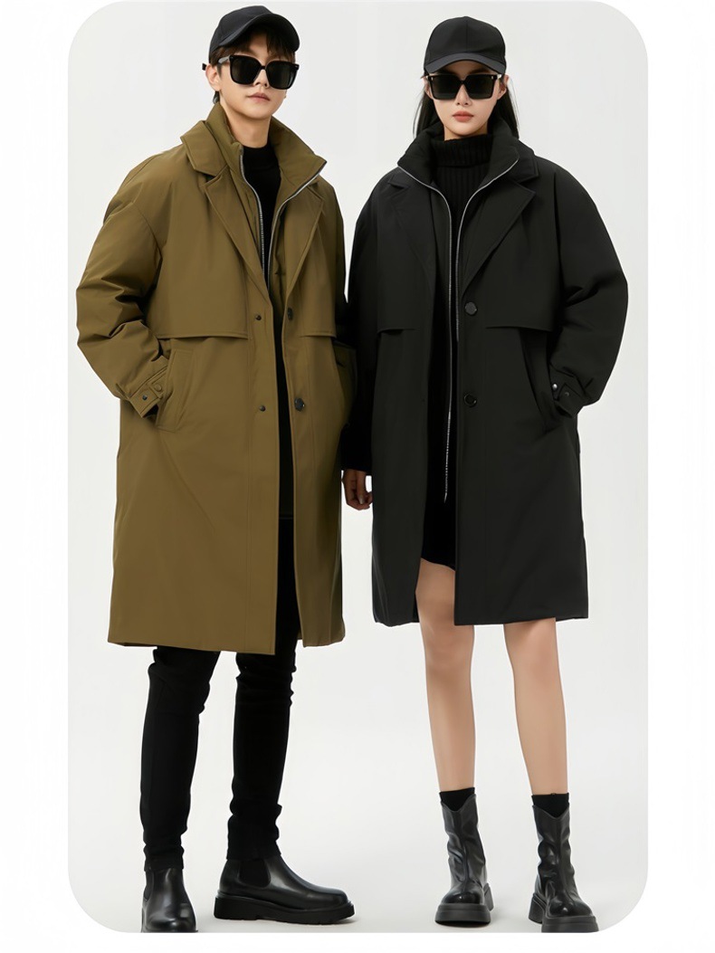 Winter long knee-length couple down jackets for men are bestsellers. Two fashionable cross-border cold-proof and warm windbreakers for men pic 17