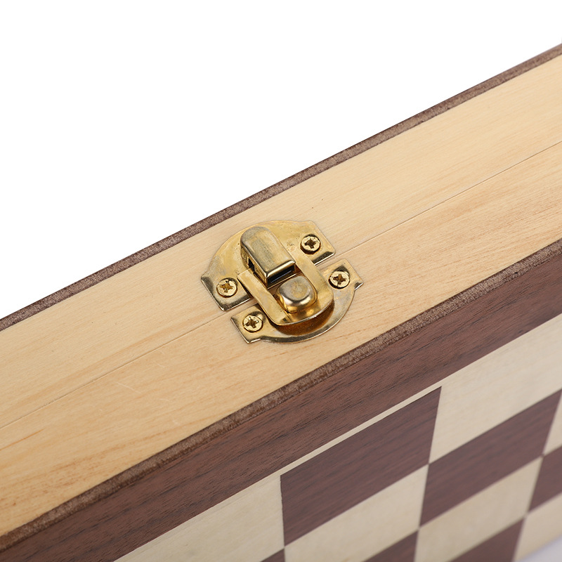 厂家直供休闲娱乐象棋贴木皮折叠式磁性国际象棋详情7