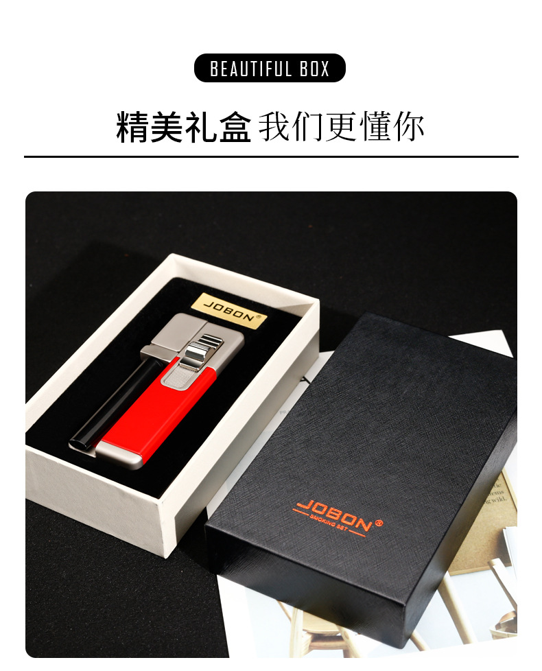 中邦斜火烟斗打火机个性创意折叠一体式充气明火金属旅行便携男士详情16