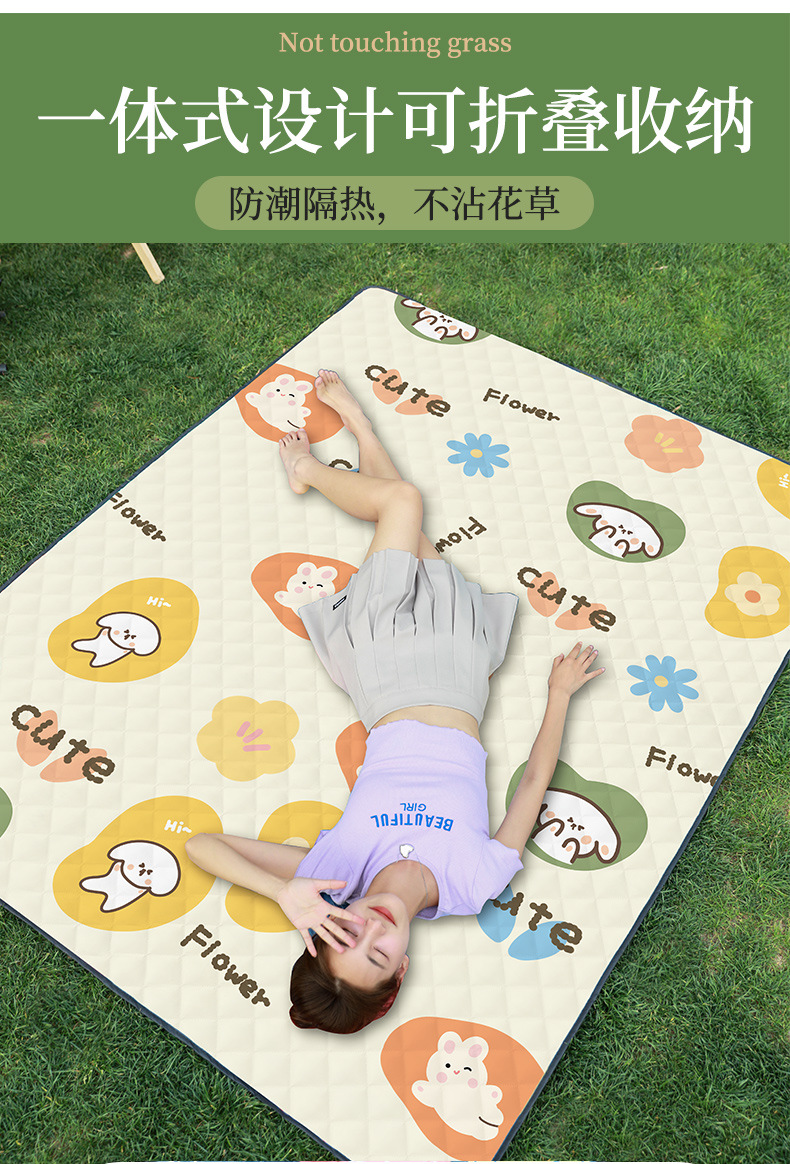 加厚野餐垫防潮垫户外地垫便携户外露营野炊防水春游帐篷草坪坐垫详情17