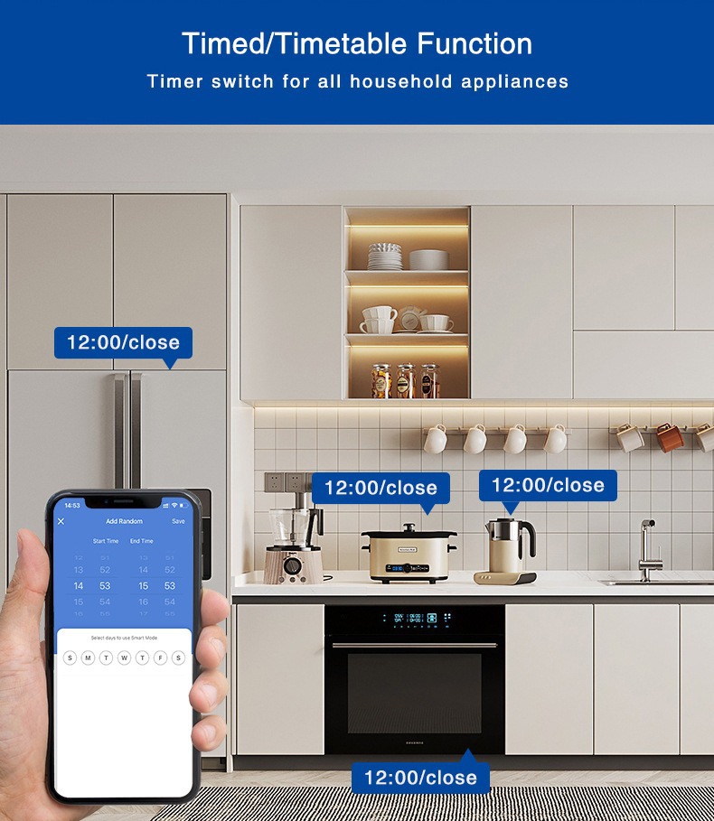 أداة التوصيل الذكي Wifi Wefi Wefi Europe Up: Up، Up، Up، Tuya Web pic 5