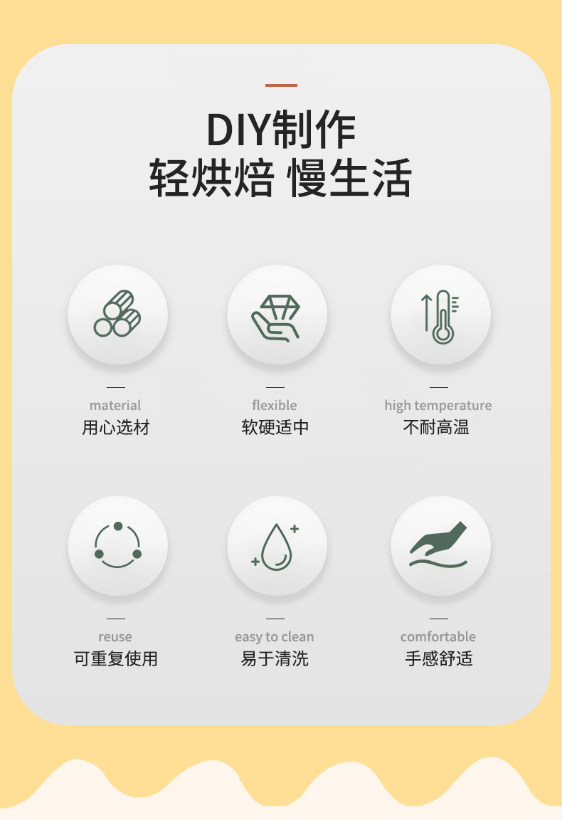 英文祝福语新年节日文字饼干模具父亲母亲节生日小号甜品烘焙工具详情3