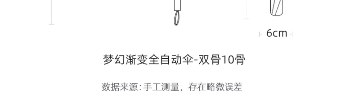 渐变全自动雨伞晴雨两用男女遮阳伞加大加厚加固折叠抗风学生上学详情25