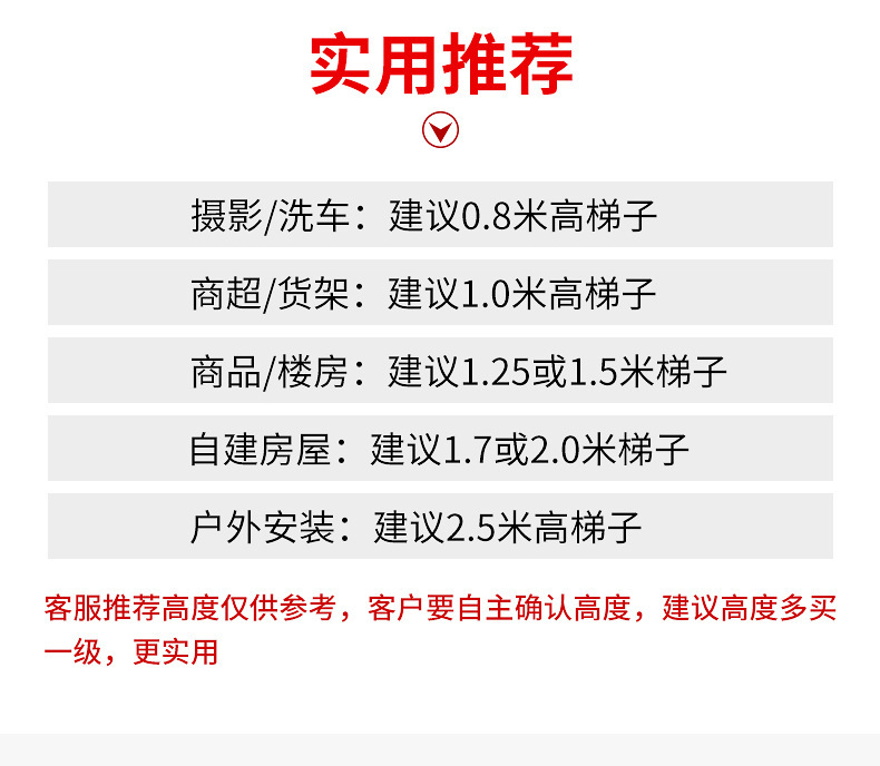 人字梯铝合金 步步高加宽加厚全防滑家用工程梯多功能折叠梯铝梯详情10