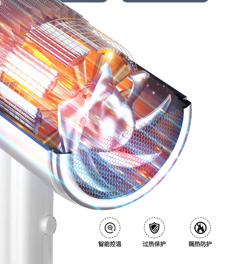 新品蓝光护发酒店吹风机宾馆浴室免打孔壁挂式电吹风直销跨境电商详情22