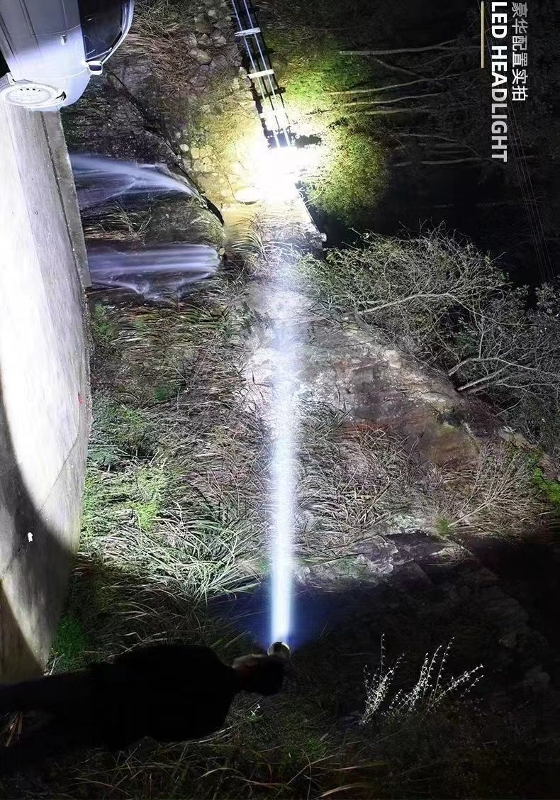 LED 黄光头灯超亮可充电头戴式强光感应特亮手电筒小型便携式夜详情17