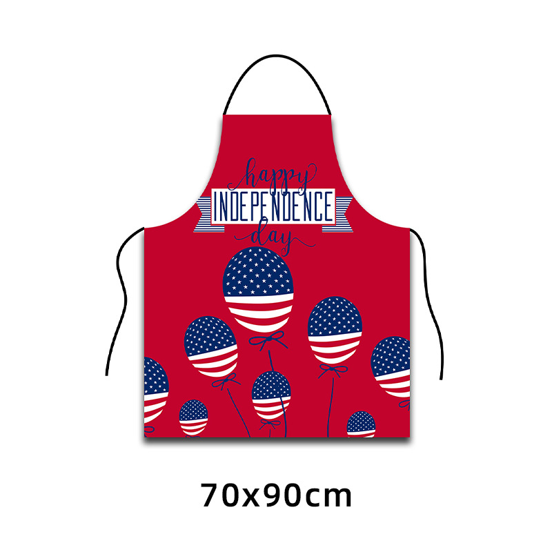 Cross-border Independence Day sleeveless apron, festival party supplies, painting training, kitchen print advertising apron wholesale pic 7