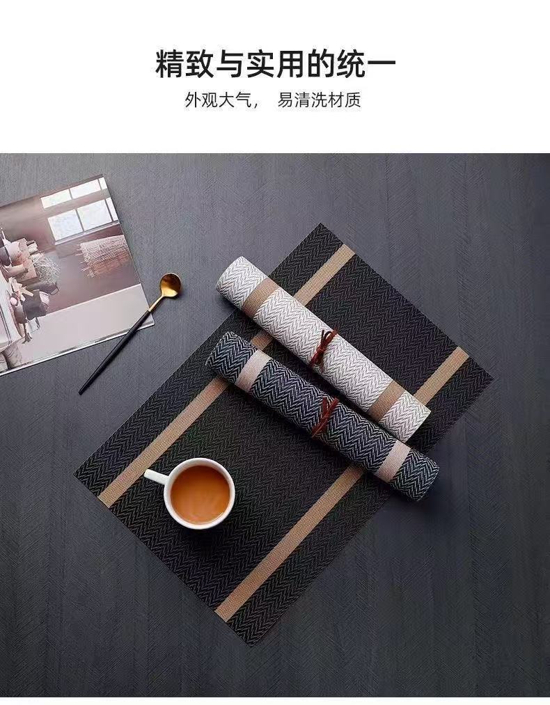 PVC特斯林餐垫酒店家居跨境隔热防烫可水洗批发北欧风格详情4