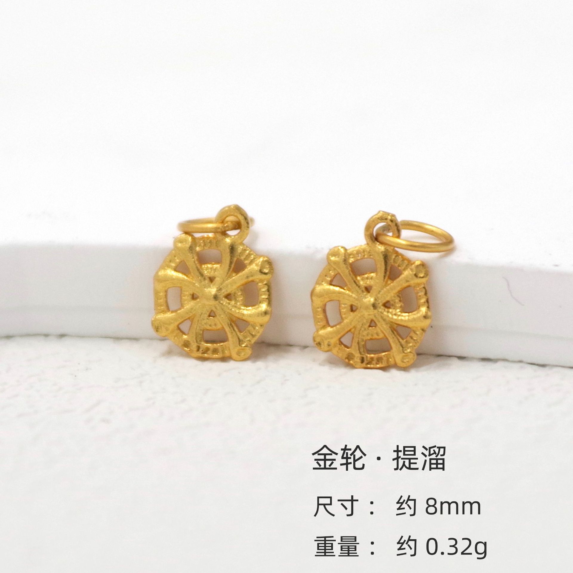 s925银镀24k真金扎基拉姆福牌提溜配件乐小吊坠镶嵌锆石挂件批发详情13