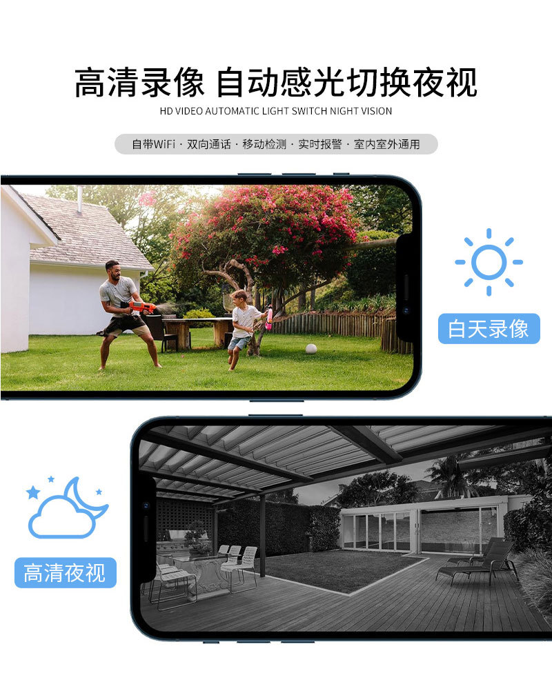 A4智能高清摄像头无线摄像头wifi安防摄像机家用网络监控语音相机详情2