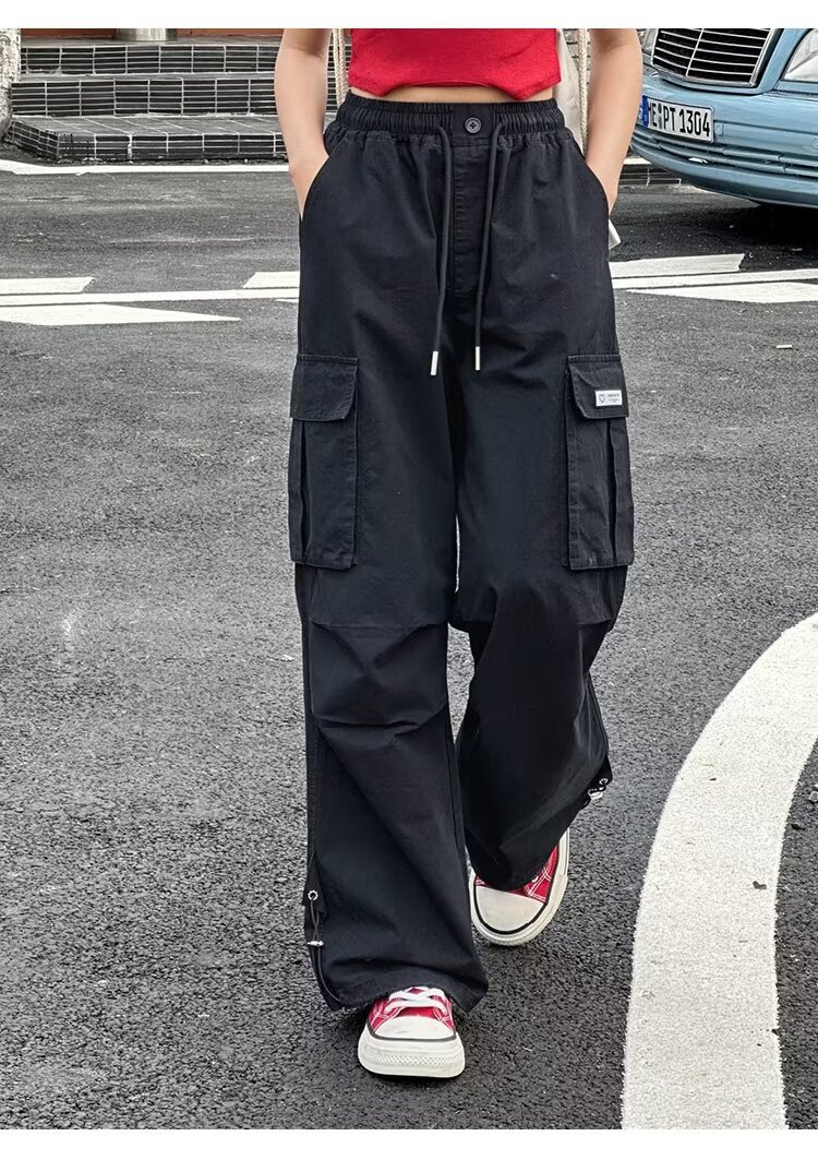 女童工装裤2024新款夏装韩版洋气中大童纯棉女生休闲裤子潮酷穿搭详情23