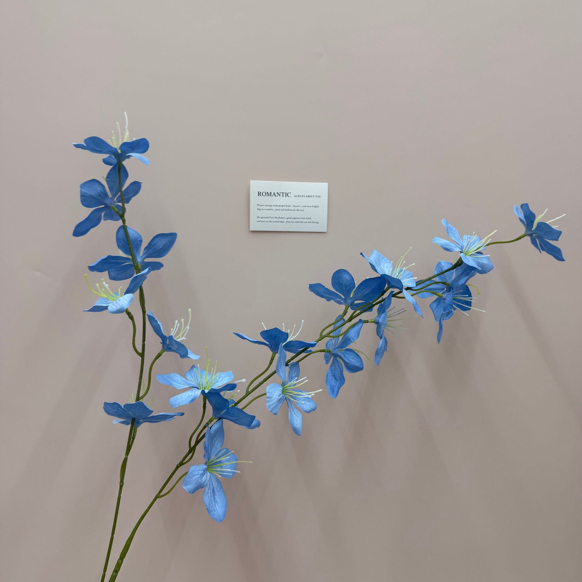 仿真花长枝垂丝茉莉婚庆婚礼堂吊顶挑高路引插花装饰花酒店假花详情8