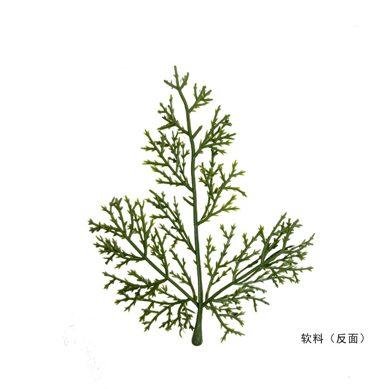 仿真植物柏树叶绿植单片防火柏树叶室内装饰摆件拍摄假柏树叶详情13