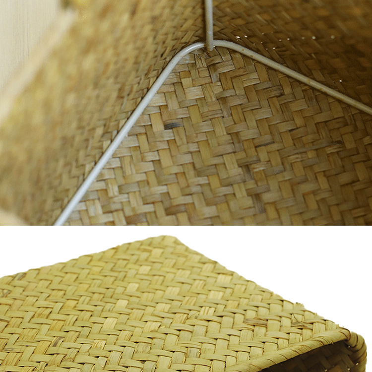 日式野餐篮藤海草编织插花篮婚礼喜糖装伴手礼杨梅手提篮子收纳筐详情14