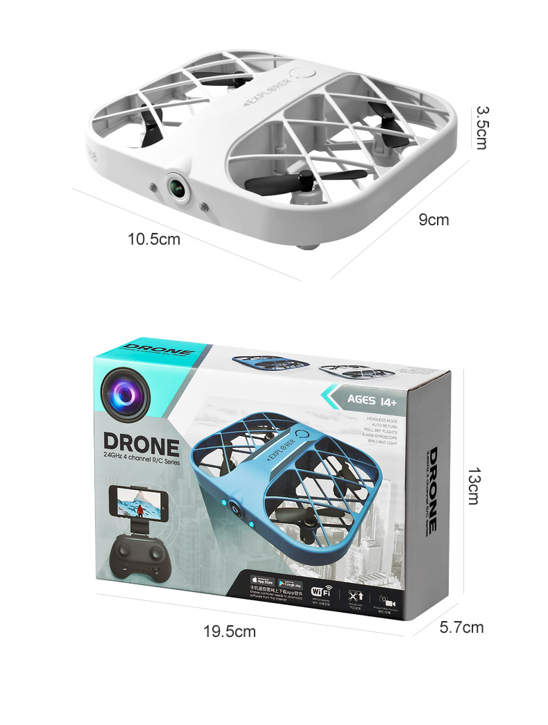 Cross-border mini bestseller Mini Quadcopter drone 8K grid pocket aircraft remote control plane pic 20