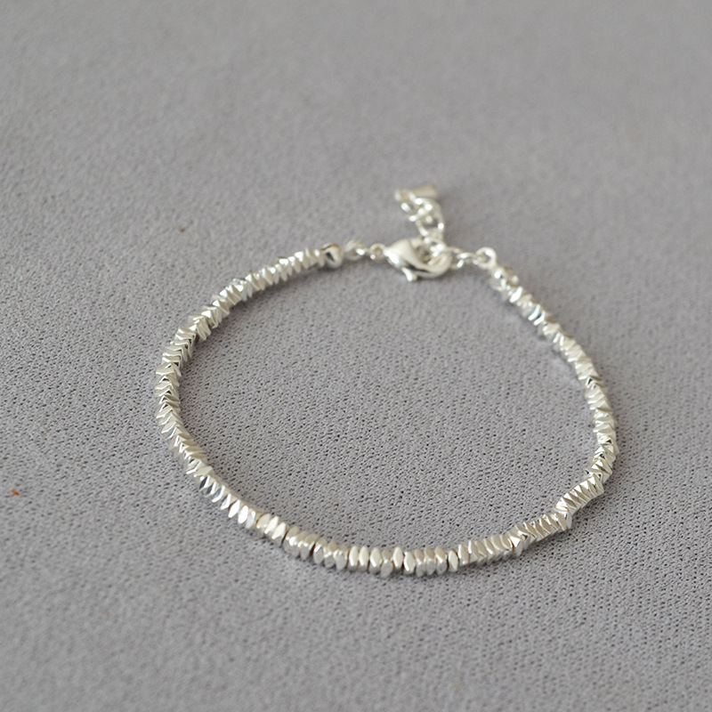 小红书网红款日韩小众轻奢质感不规则闪耀碎银子珍珠简约气质手链详情19