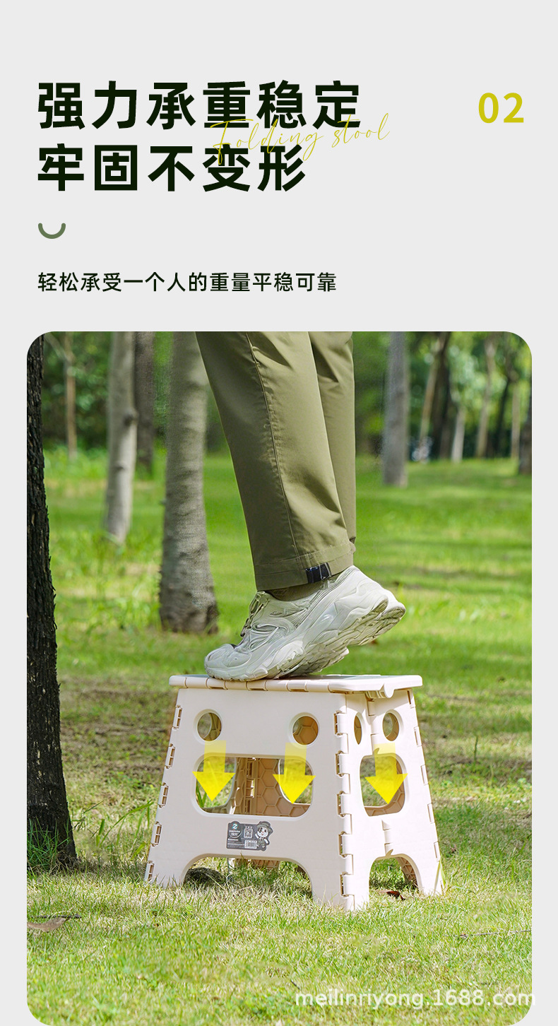 塑料凳子加厚家用椅子简约儿童小板凳浴室换鞋凳户外露营便携马扎02102详情4