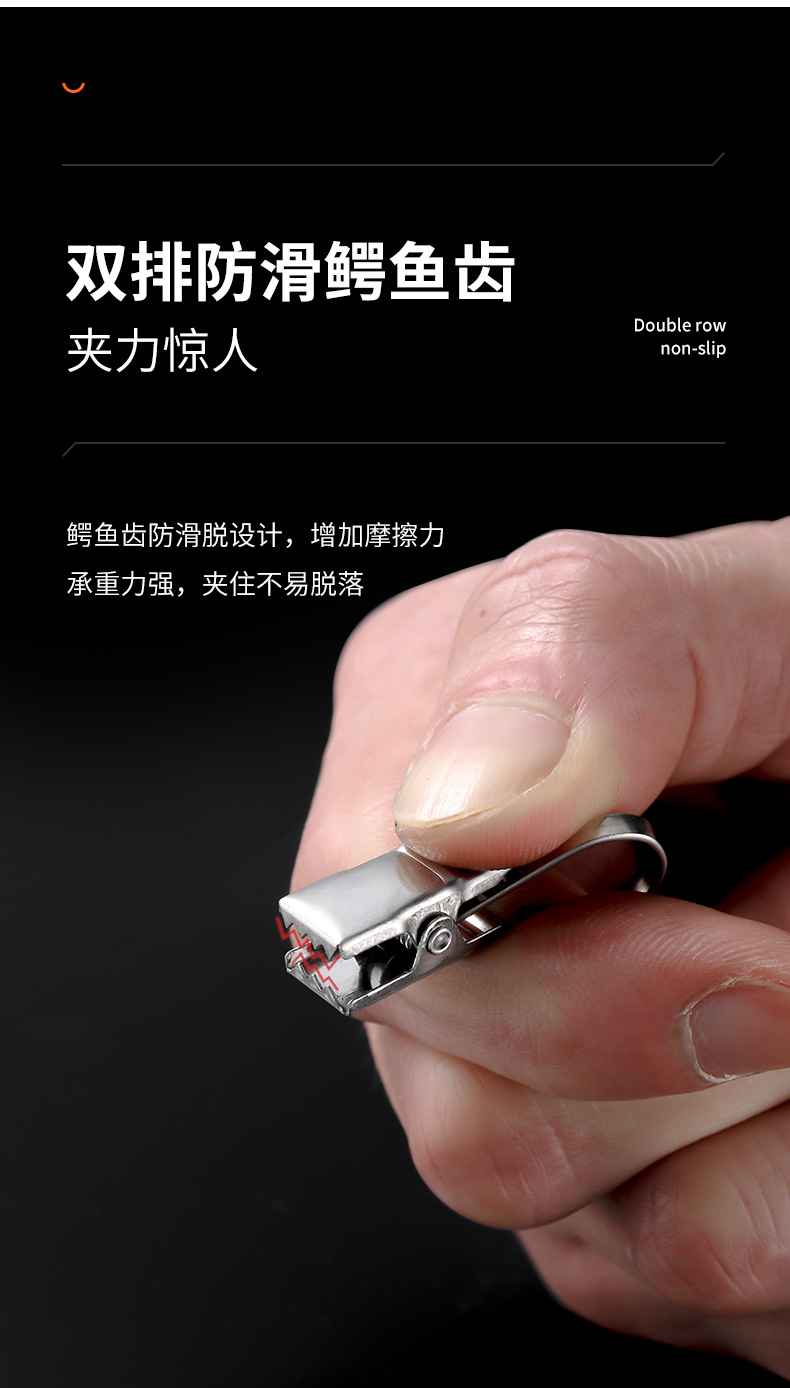 窗帘夹子扣环430不锈钢夹子挂钩配件强力浴帘夹承重加厚老式窗帘详情5