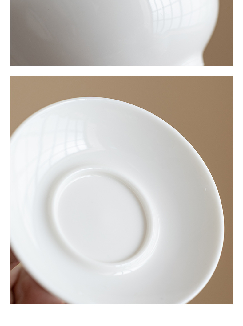 A high-end household Dehua Gongfu tea set gift box set with a printed logo pic 14