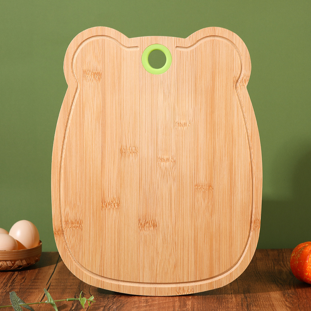 A 1cm household bear cutting board with antibacterial and anti-mold properties, thickened and easy to clean. Both sides can be used as kitchen perforated cutting boards pic 2
