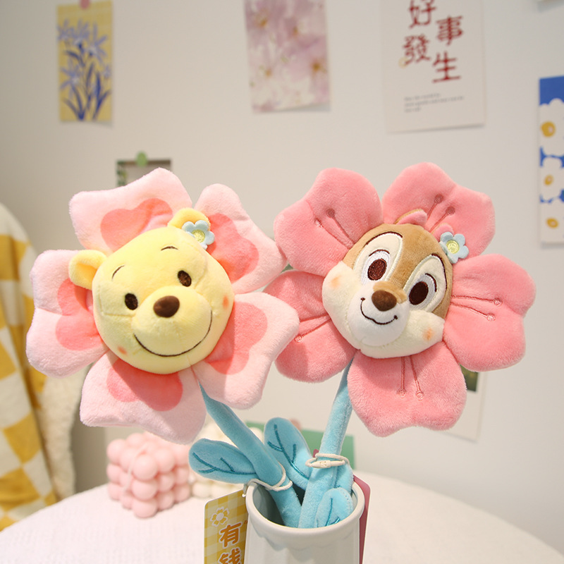 迪士尼正版草莓熊毛绒挂件送你一朵维尼熊花唐老鸭送礼表白神器详情8