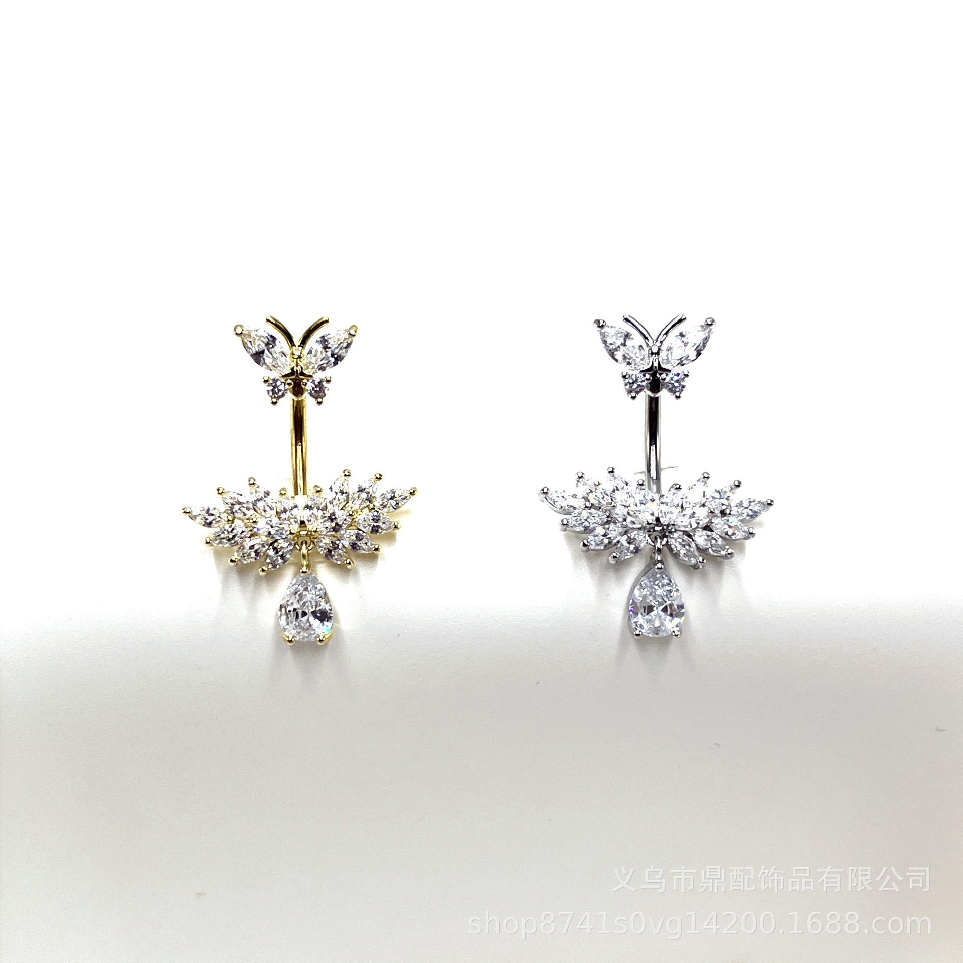 速卖通eBay亚马逊爆款不锈钢肚脐钉镶锆石肚脐环人体穿刺饰品详情12