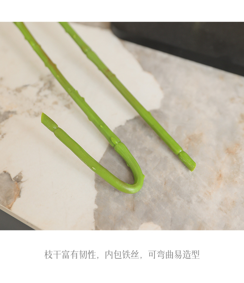 高品质仿真单枝六头湿感玫瑰家居餐桌插花办公文化园艺装饰礼盒详情24