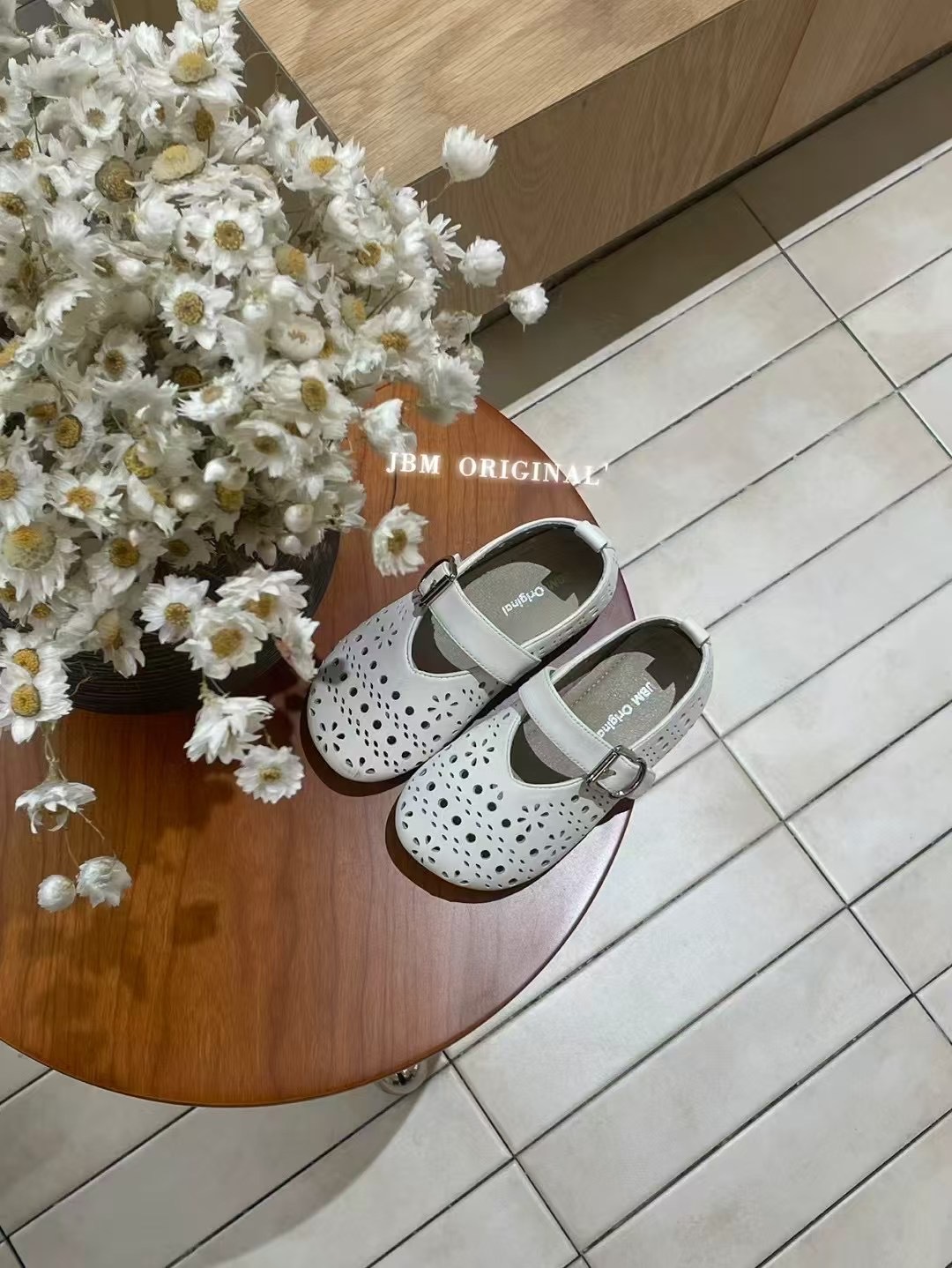 女童镂空韩版小皮鞋JBM春夏季新款银色公主鞋软底女孩玛丽珍鞋子详情4