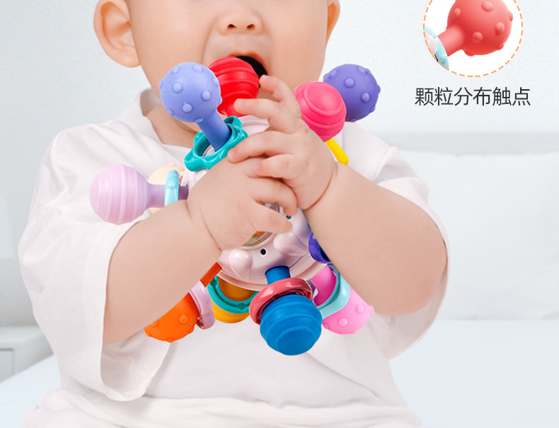 曼哈顿球0-3硅胶原子球手抓球婴儿抓握训练乳胶球可水煮宝宝牙胶详情10