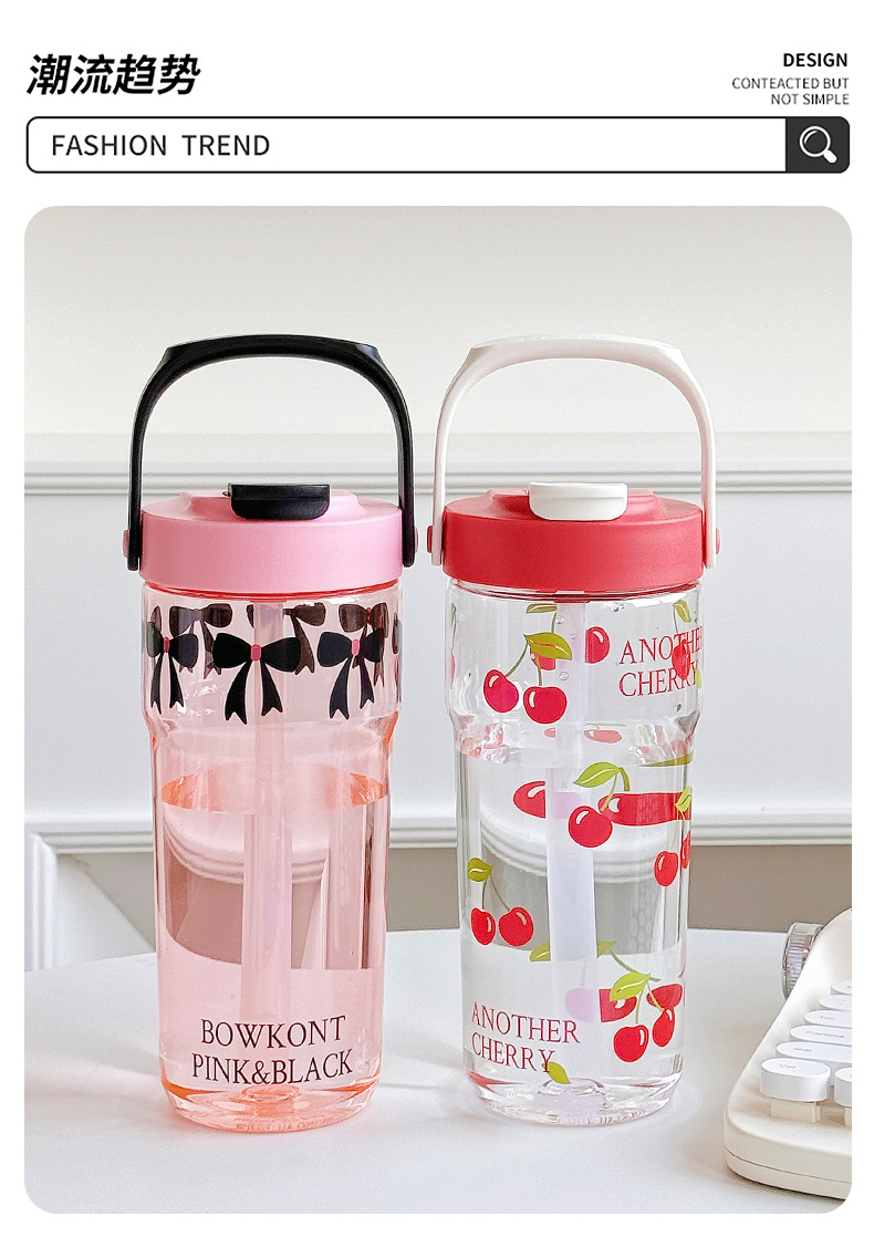Cute car straw water cup for girls, high appearance level, large capacity, 2025 new model for students, adults, summer portable cup pic 13