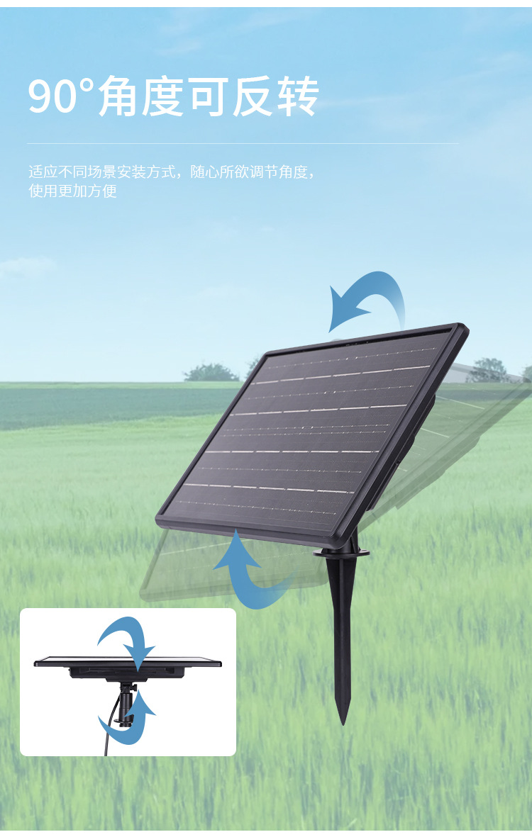 供应户外太阳能光控灯串电池板1.5W太阳能电池盒有线连接器塑料壳详情5