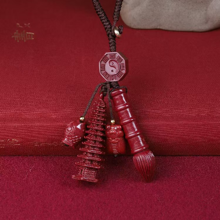 朱砂紫金砂金榜题名文昌笔塔钥匙扣挂件学生礼物高考中考必备批发详情3